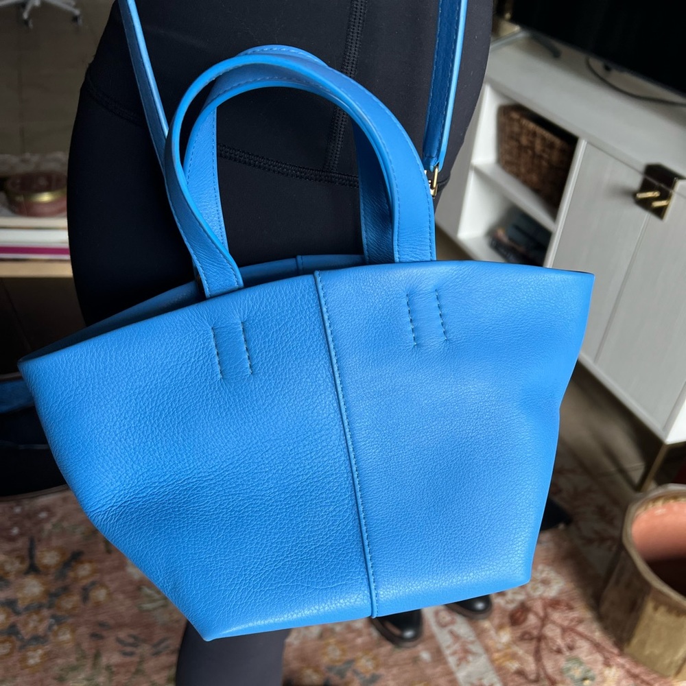 Mansur Gavriel blue crossbody purse